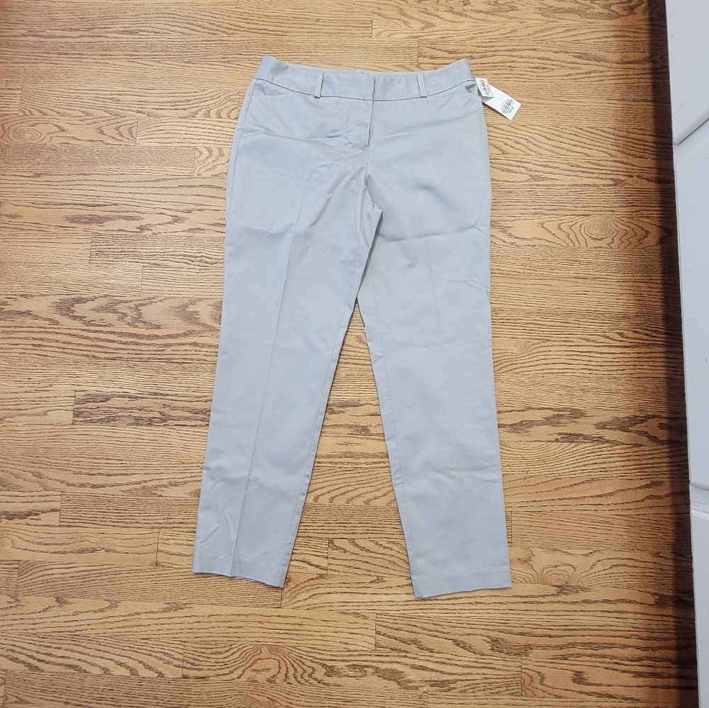 Liz Claiborne Emma Light Gray Ankle Pants